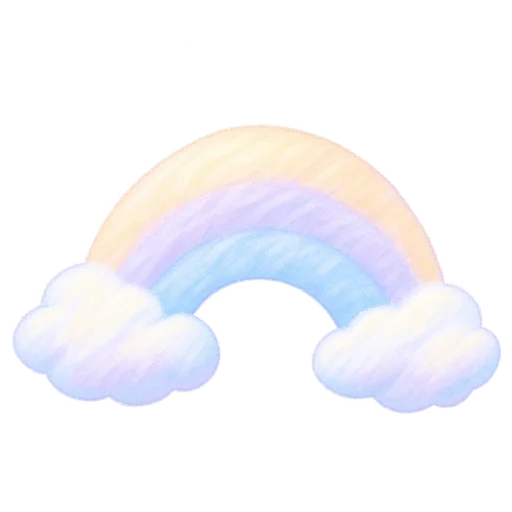 Cloud rainbow sticker