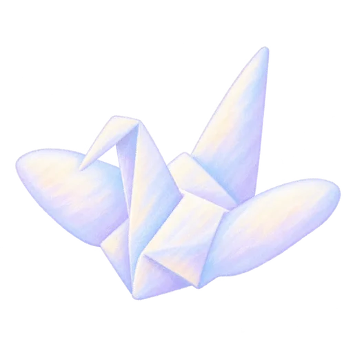 Paper crane sticker