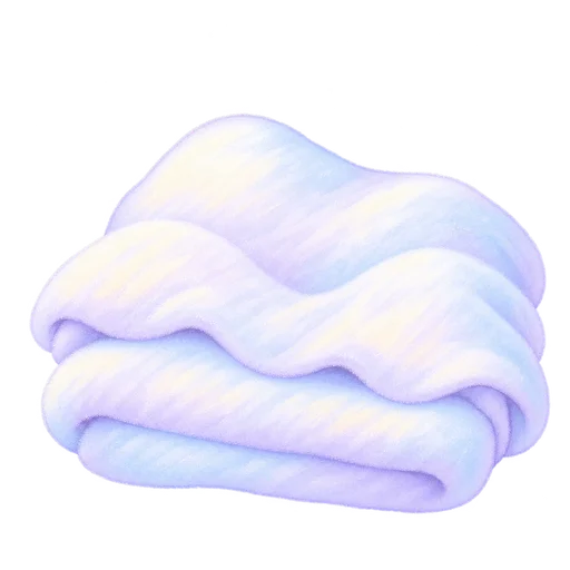 Folded blanket sticker