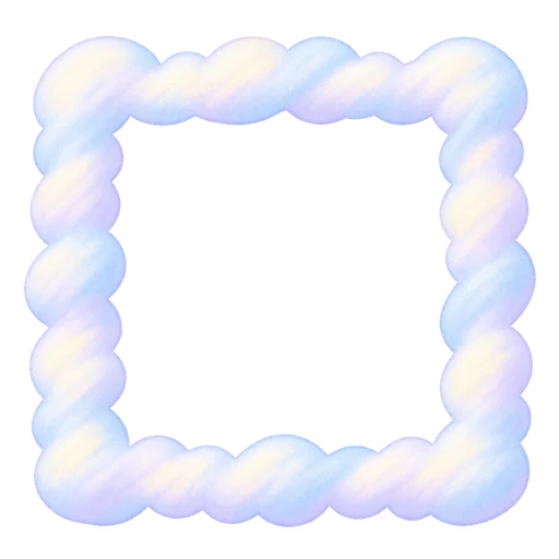 Cloud square frame sticker