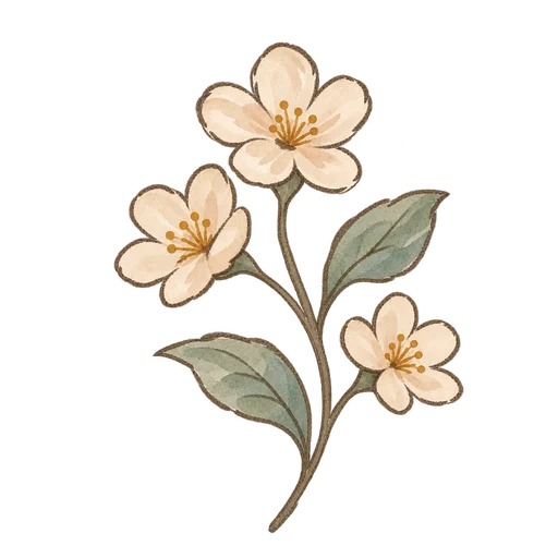 Wildflower sprig sticker