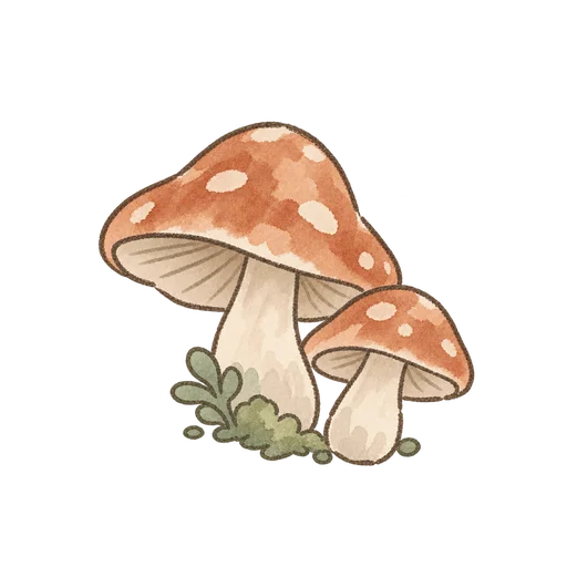 Mushroom pair sticker