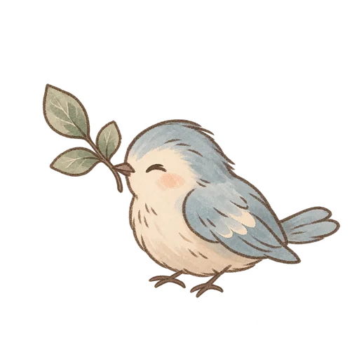 Tiny bluebird sticker