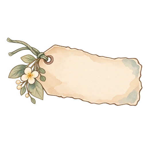 Torn paper tag sticker