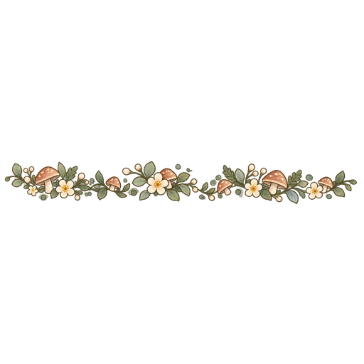 Mushroom sticker strip sticker