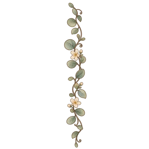 Hanging vine border sticker