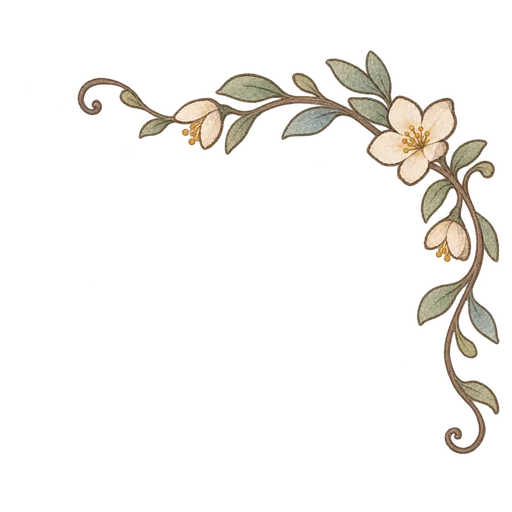 Flower corner sticker